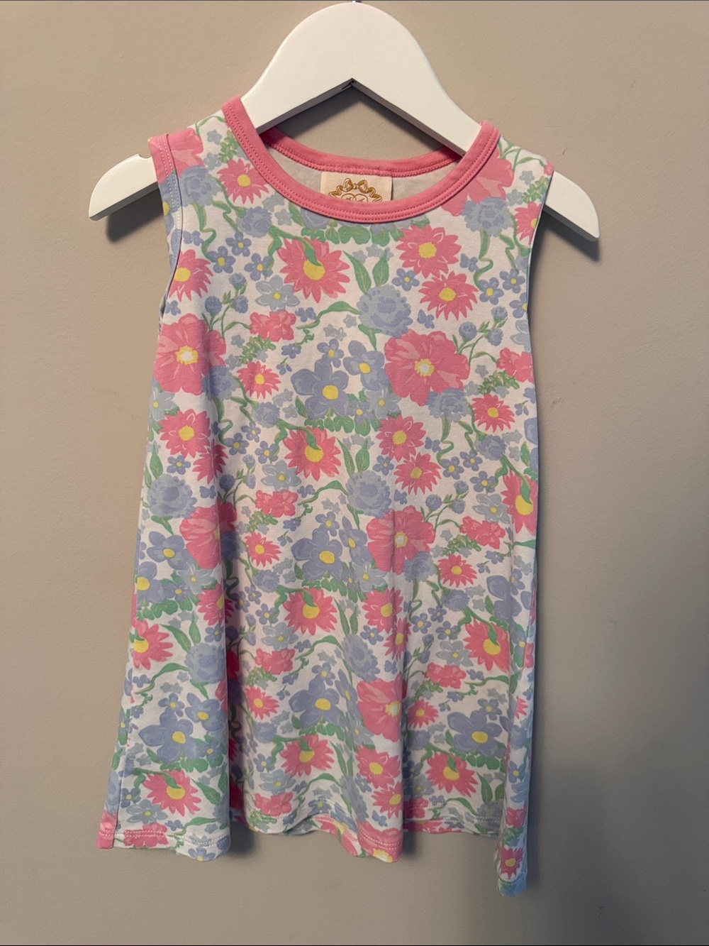 The Beaufort Bonnet Company Pink Floral Tank Dress